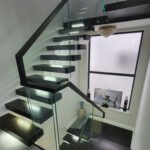 S241 Black Oak Cantilever Stairs