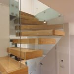S244 Suspended cantilever natural Oak stairs