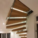 S244 Suspended cantilever natural Oak stairs