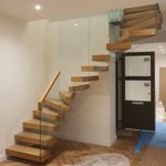 S244 Suspended cantilever natural Oak stairs