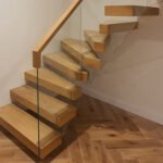 S244 Suspended cantilever natural Oak stairs