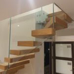 S244 Suspended cantilever natural Oak stairs